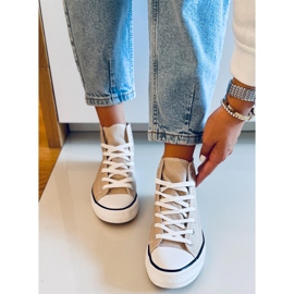 Tênis de lona para o tornozelo Jude Khaki bege 1