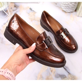 Mocassim de mulher marrom envernizado Potocki 1