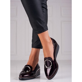 Sapatos lacados W. Potocki Borgonha vermelho 1