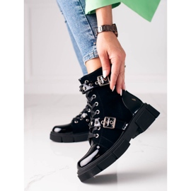 Malas femininas Shelovet pretas com fivelas decorativas preto 1