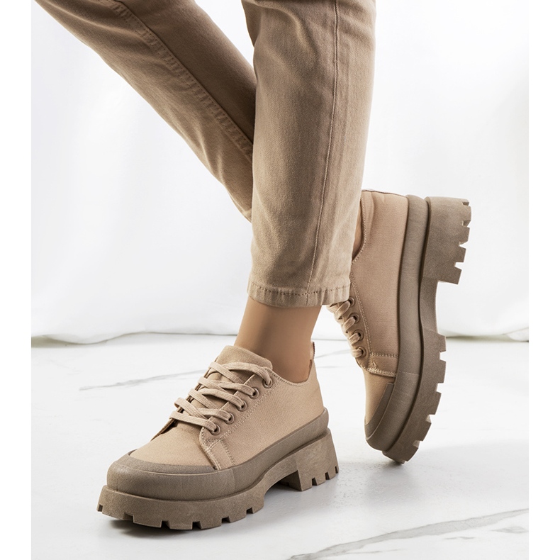 Sapatos Maryland de mulher bege 1