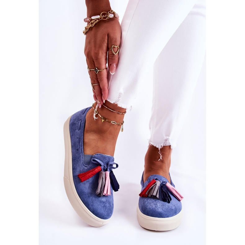 PS1 Tênis feminino slip-on azul Venira 1