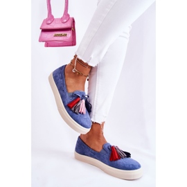 PS1 Tênis feminino slip-on azul Venira 2