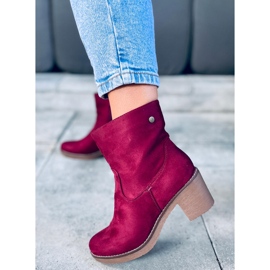 Botas de salto de borracha Linzi Wine vermelho 1