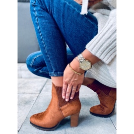 Botas femininas de salto alto Rosst Camel marrom 2