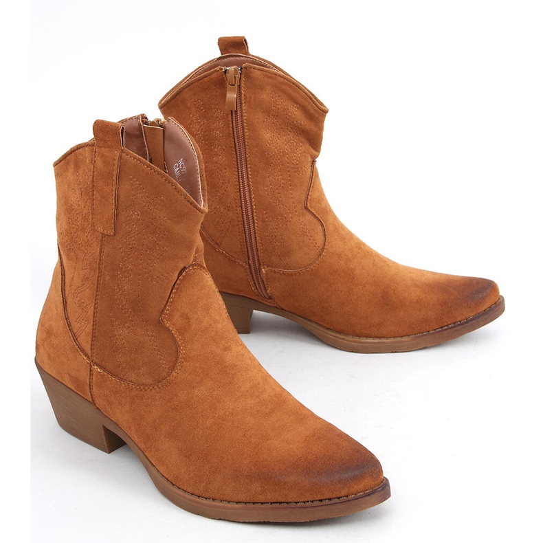 Botas de cowboy femininas Besta Camel marrom 1