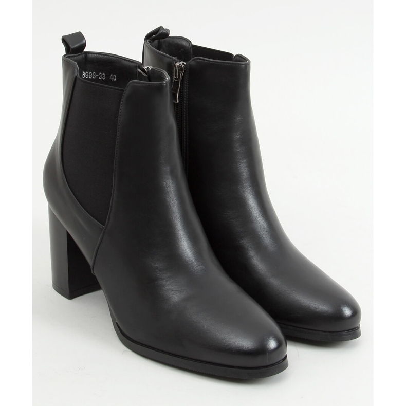 Botas clássicas de salto alto por Elvira Black preto 1