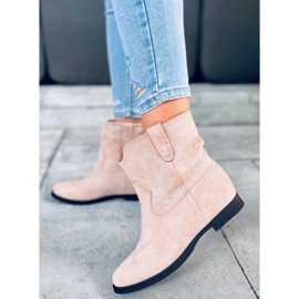 Botas em cunha oculta Astrid Beige bege 1