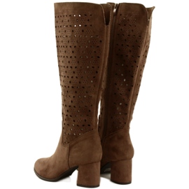 M.Daszyński Botas a céu aberto em um poste marrom SA156-10 3