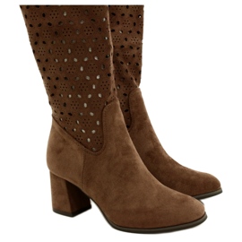 M.Daszyński Botas a céu aberto em um poste marrom SA156-10 4