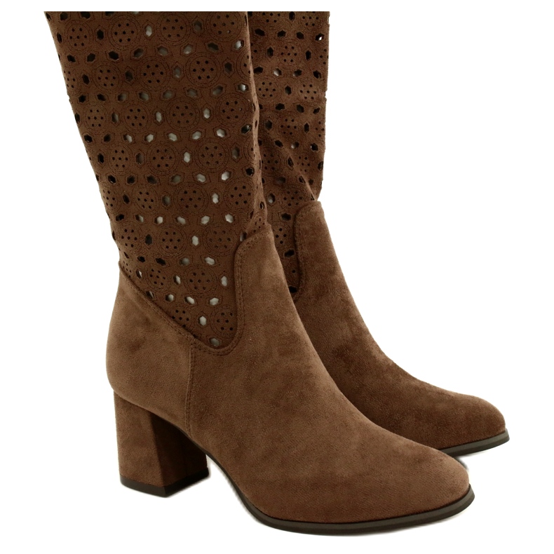 M.Daszyński Botas a céu aberto em um poste marrom SA156-10 4