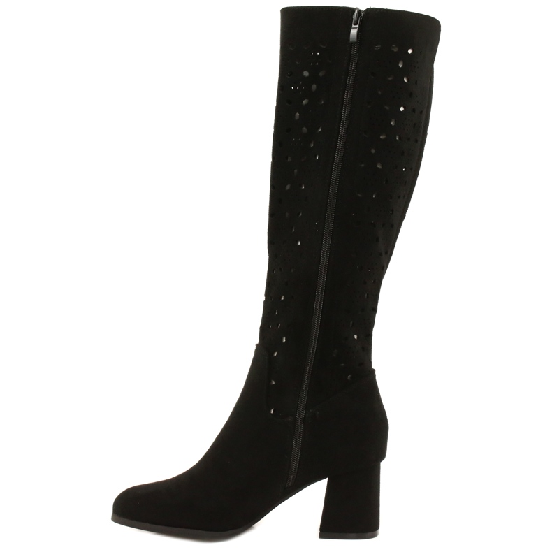 M.Daszyński Botas a céu aberto em uma barra preta SA156-10 preto 1