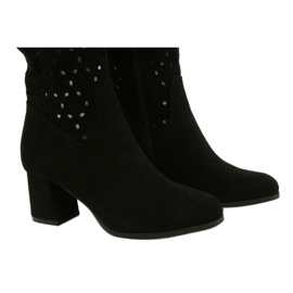 M.Daszyński Botas a céu aberto em uma barra preta SA156-10 preto 4