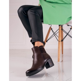 W. Potocki Bota feminina marrom clássica Potocki castanho 2