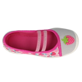 Chinelos infantis Befado com morangos 116X305 rosa 1
