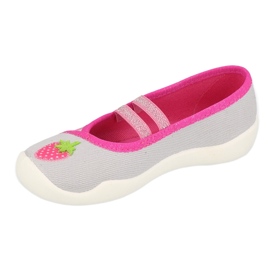 Chinelos infantis Befado com morangos 116X305 rosa 2