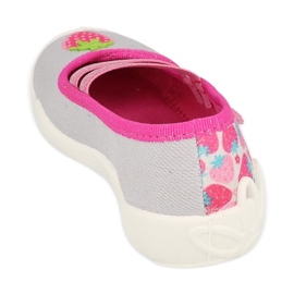Chinelos infantis Befado com morangos 116X305 rosa 3