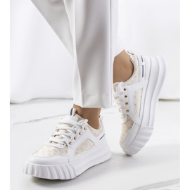 Tênis Heleno bege branco 1