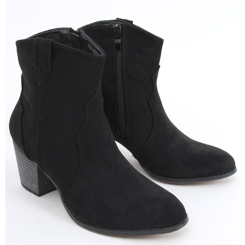 Botas de cowboy de salto alto Seed Black preto 1