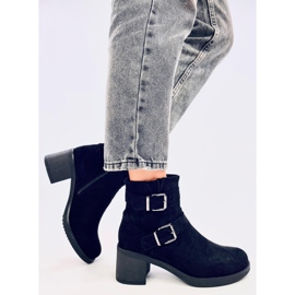 Botas de salto largo Teoo Black preto 2