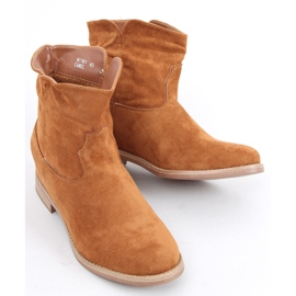 Botas em salto oculto de Deer Camel castanho 2