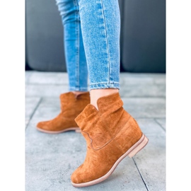 Botas em salto oculto de Deer Camel marrom 1