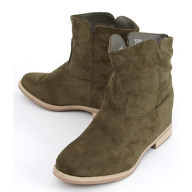 Botas em uma cunha escondida de Deer Green verde 1