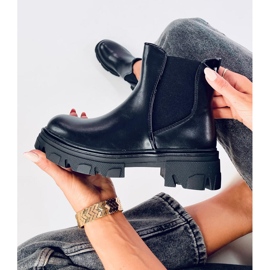 Bota Chelsea de salto alto Finn Black preto 1