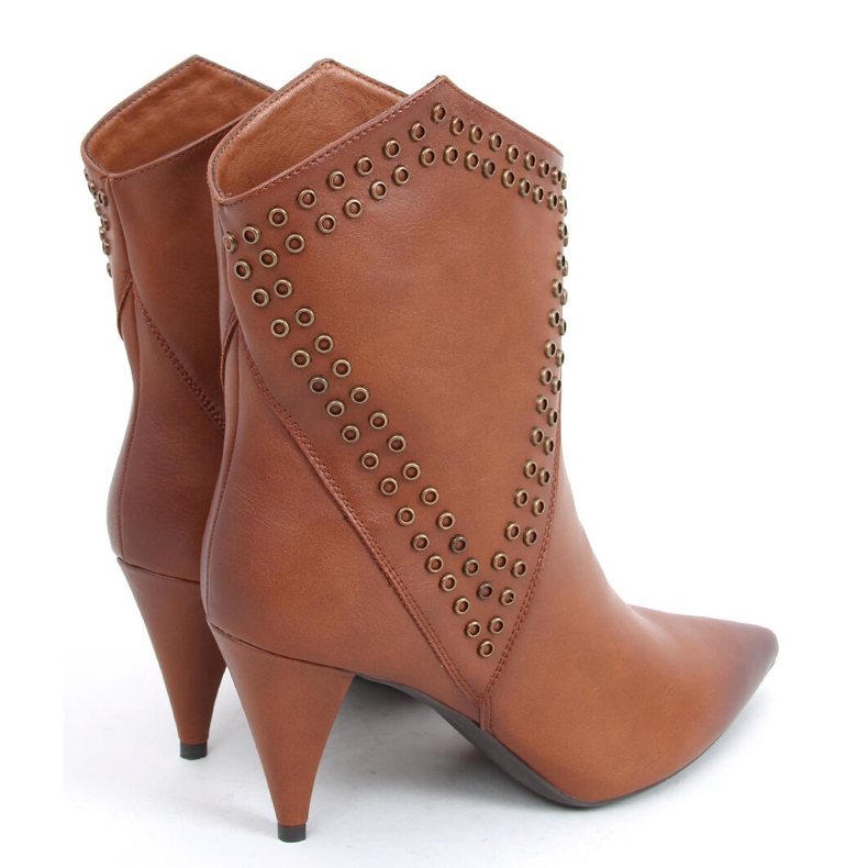 Botas Girme Camel de salto alto marrom 1