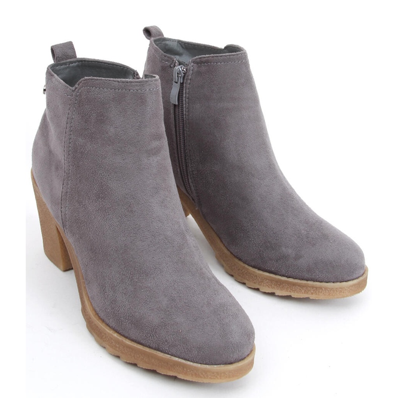 Botas de salto largo da Wimko Grey cinza 1