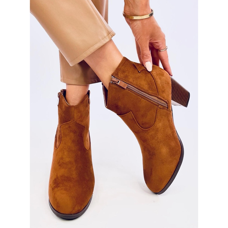 Desfazer botas de cowboy camelo castanho 1