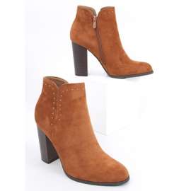 Botas de salto alto da Nora Camel castanho 2