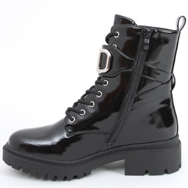 Botas lacadas Mila PATENT (PRETO) 1