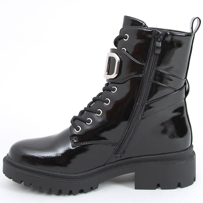 Botas lacadas Mila PATENT (PRETO) 1