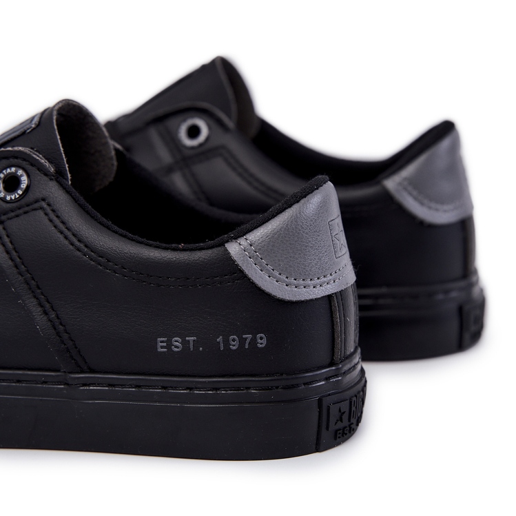 Tênis masculino de couro Big Star JJ174108 preto 4