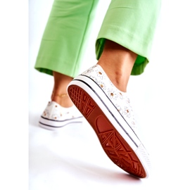 PS1 Tênis baixo feminino com flores brancas Janey branco 4 PS1 Tênis baixo feminino com flores brancas Janey branco 4