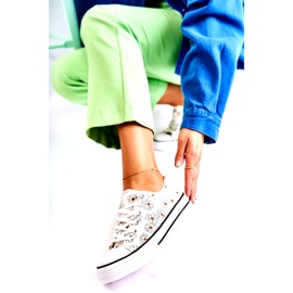 PS1 Tênis baixo feminino com flores brancas Janey branco 6 PS1 Tênis baixo feminino com flores brancas Janey branco 6