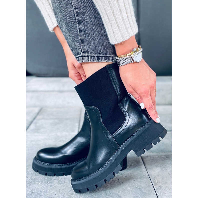 Botas Chelsea com cano alto Cillo Black preto 1