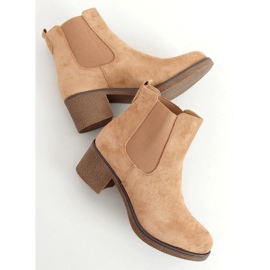Botas Chelsea de salto baixo Samara Khaki bege 1
