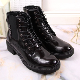 Botas isolantes pretas de mulher, lacada Vinceza preto 1