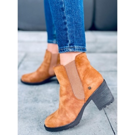 Botas Chelsea Salto alto Balea Camel marrom 1