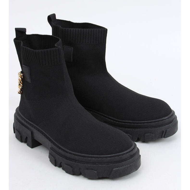 Botins com corrente Malana Black preto 2
