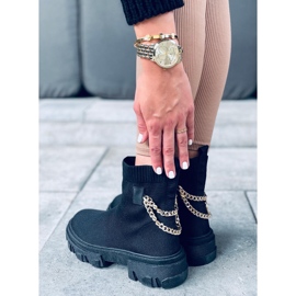 Botins com corrente Malana Black preto 1