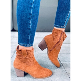 Salto alto Fonda Camel castanho 1 Salto alto Fonda Camel castanho 1