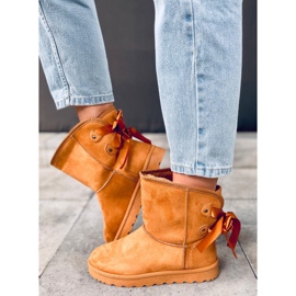 Botas de neve Emusy com arcos Stella Camel marrom 1