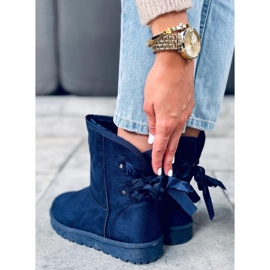 Botas de neve Emusy com laços Stella Blue azul marinho 1