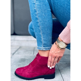 Botas de amarrar Anja Red vermelho 1