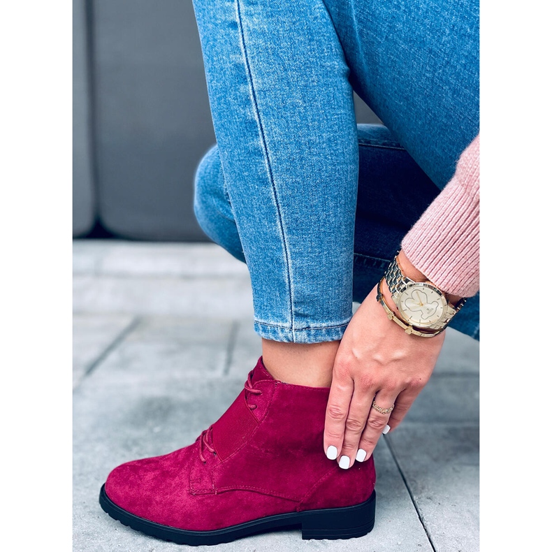 Botas de amarrar Anja Red vermelho 1