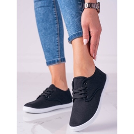 Tênis feminino leve Shelovet de tecido preto 1