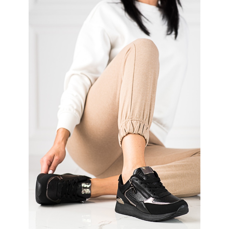 Tênis feminino na plataforma Shelovet preto 2